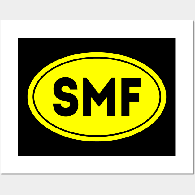 SMF Airport Code Sacramento International Airport USA Wall Art by VFR Zone